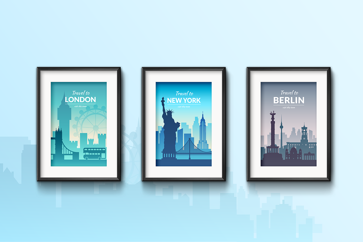 Famous Cities Landscape Collection, an Illustration by Chuhastock (Photo 3 of 15)
