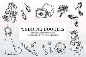 Hand Sketched Vectors - Wedding