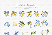 Sicilian Lemons & Ribbons, a Decorative Illustration by ThaismotaCreativeCo (Thumbnail 7 of 9)