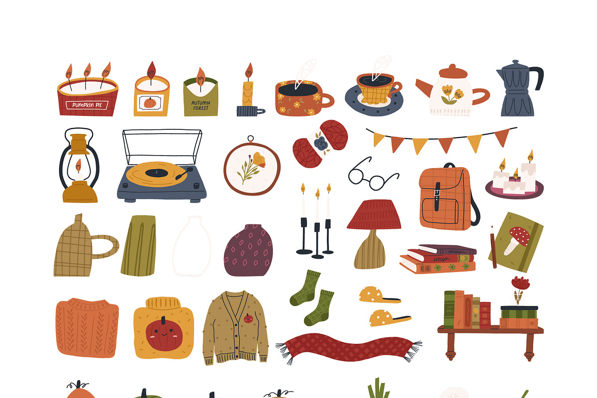 Four seasons BUNDLE - vector clipart, an Illustration by Valerie (Photo 10 of 17)