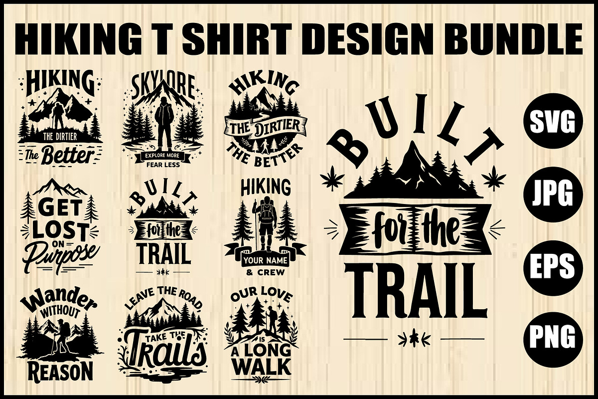 Hiking T-Shirt Design Bundle, an Object Graphic by Designer_Momina (Photo 1 of 11)
