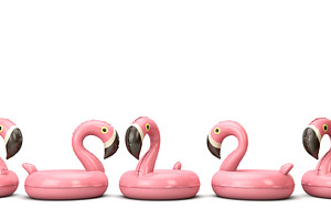 Pink inflatable flamingo containing flamingo, summer, and pink