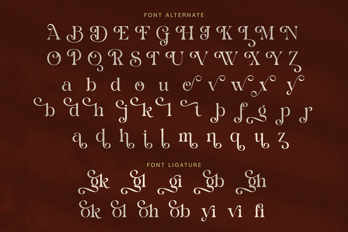 Dark Grind Elegant Swash Serif Font, a Serif Font by Elegant Font (Photo 8 of 8)