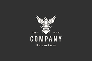nightingale hipster vintage logo, a Branding & Logo Template by VASTARD STUDIO