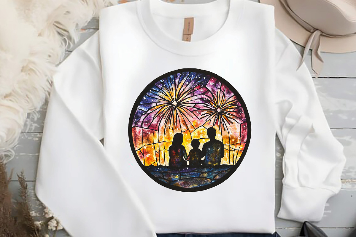 Stained Glass 4th of July Clipart, an Illustration by DreamCafeArt (Photo 5 of 9)