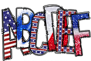4th of July Doodle Alphabet PNG, a Graphic by RoxyStudioCo (Thumbnail 3 of 7)