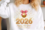 2026 Happy Glitter New Year PNG, an Illustration by SinaCreation (Thumbnail 6 of 11)