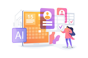 AI-Driven Employee Scheduling, a Technology Illustration by Visual Generation