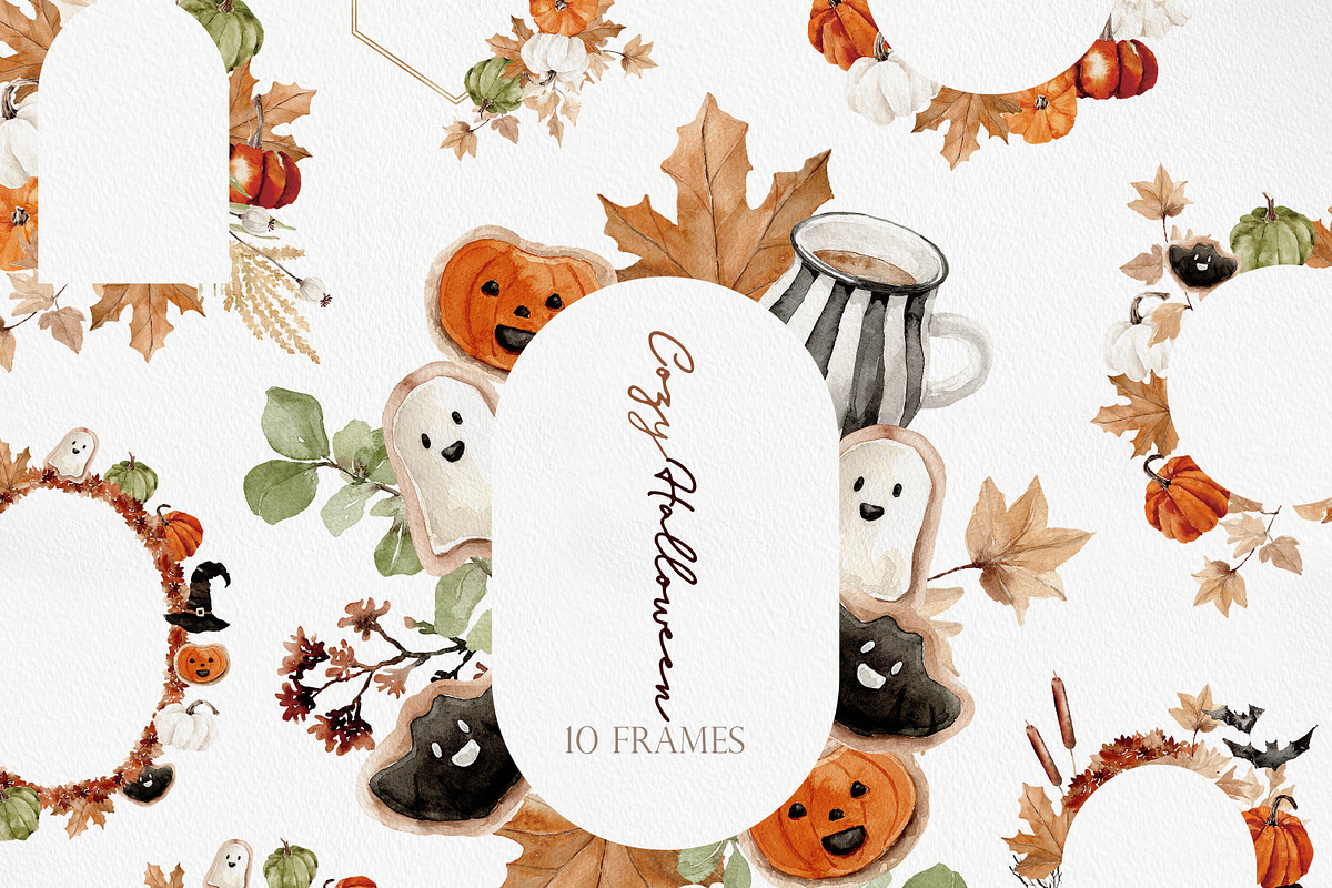 Watercolor Clipart - COZY Halloween, a Decorative Illustration by Beigetime (Photo 17 of 19)