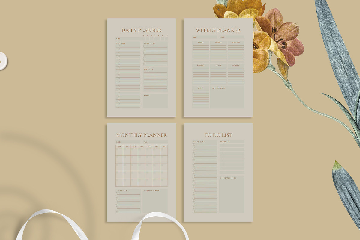 Landscape and Portrait Planner., a Stationery Template by MNT-Creator (Photo 3 of 3)