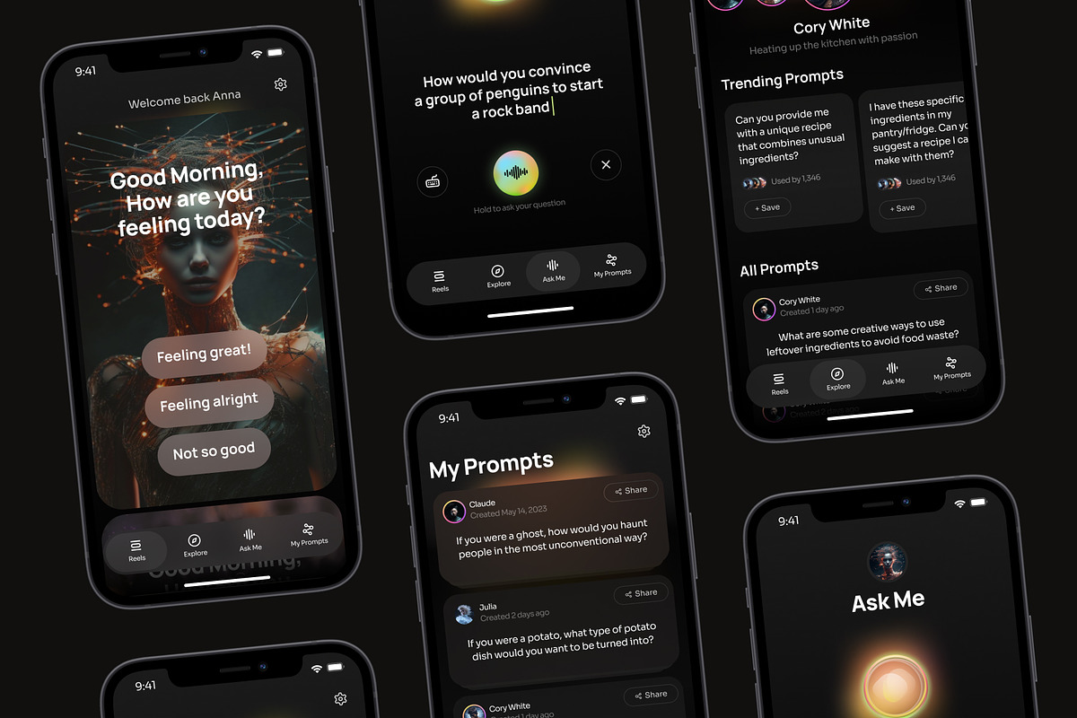 AI social network app template, an App Template by Munco Art & Design (Photo 3 of 4)