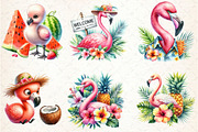 Summer Flamingo Sublimation Clipart, an Illustration by Rose Art (Thumbnail 3 of 4)