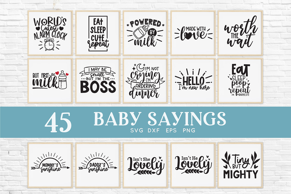 Baby sayings svg bundle, an Object Graphic by Peachycottoncandy (Photo 3 of 9)