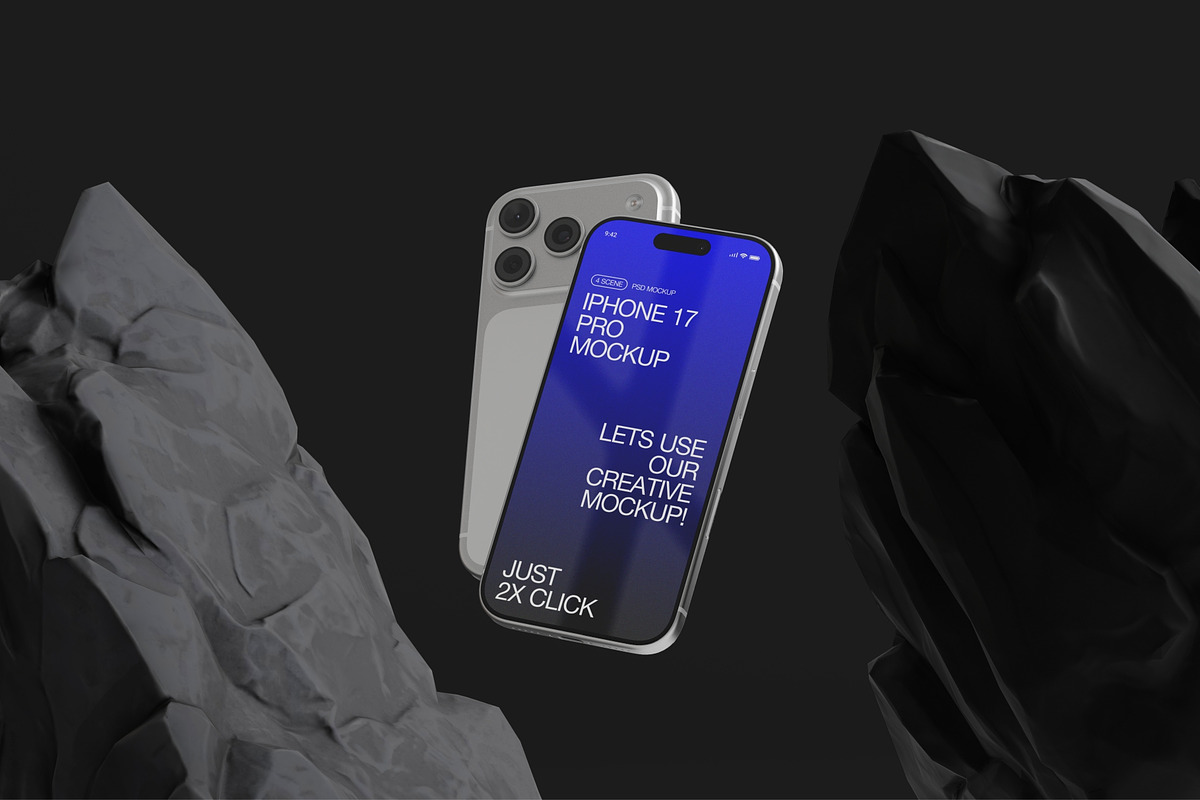 iPhone 17 Mockup, an iPhone Mockup by baim_std (Photo 2 of 2)