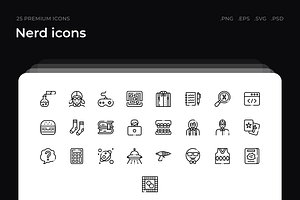 Nerd icons, an Outline Icon by Wencory