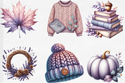 Lavender Fall Sublimation Clipart, an Illustration by Designking (Thumbnail 2 of 4)