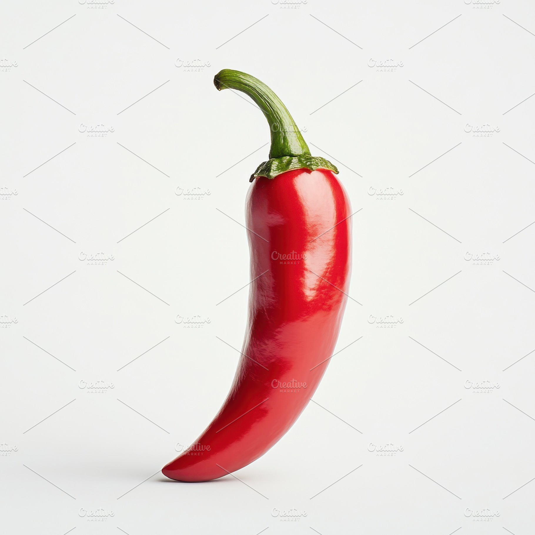 Fresh Red Chili pepper, isolated on, a Food & Drink Photo by Pixeness Studio