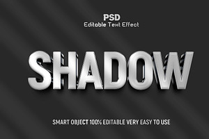 Shadow 3D Editable Text Effect Style