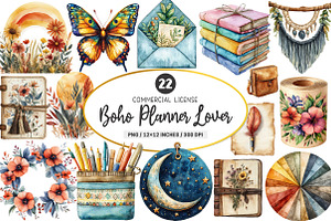 Boho Planner Lover PNG, an Illustration by SinaCreation