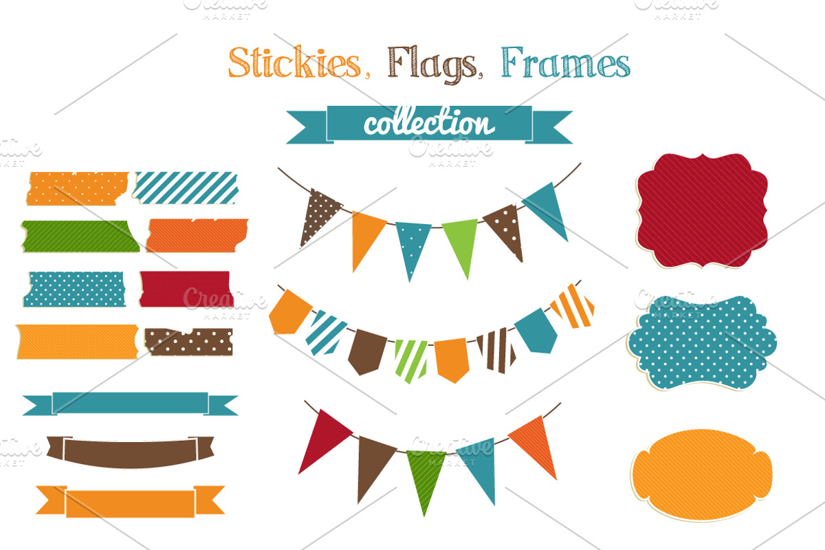 Stickies,flags,frames collection, a Templates & Theme by SmartDesign