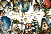 North Pole Clipart Bundle, a Seasonal Illustration by Designworld (Thumbnail 1 of 11)