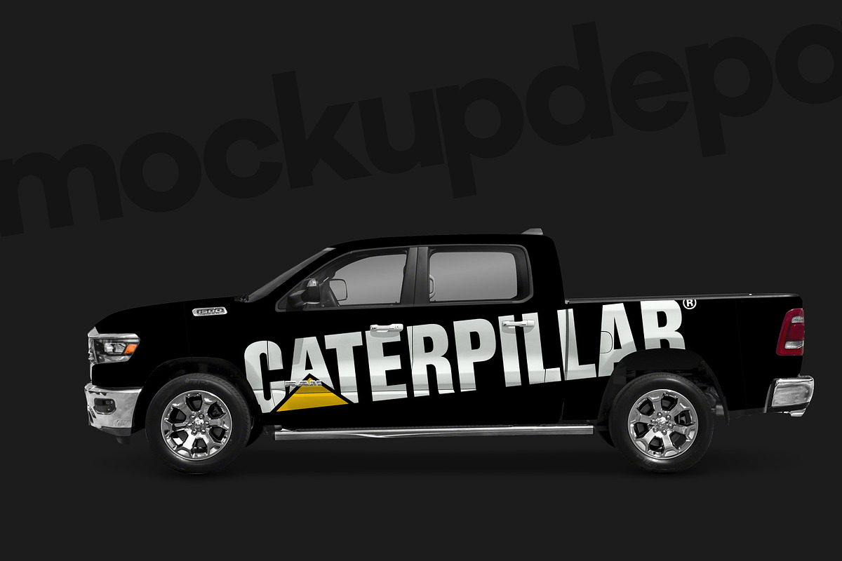 Dodge RAM Pickup Truck Mockup, a Mockup by mockupdepot (Photo 3 of 5)