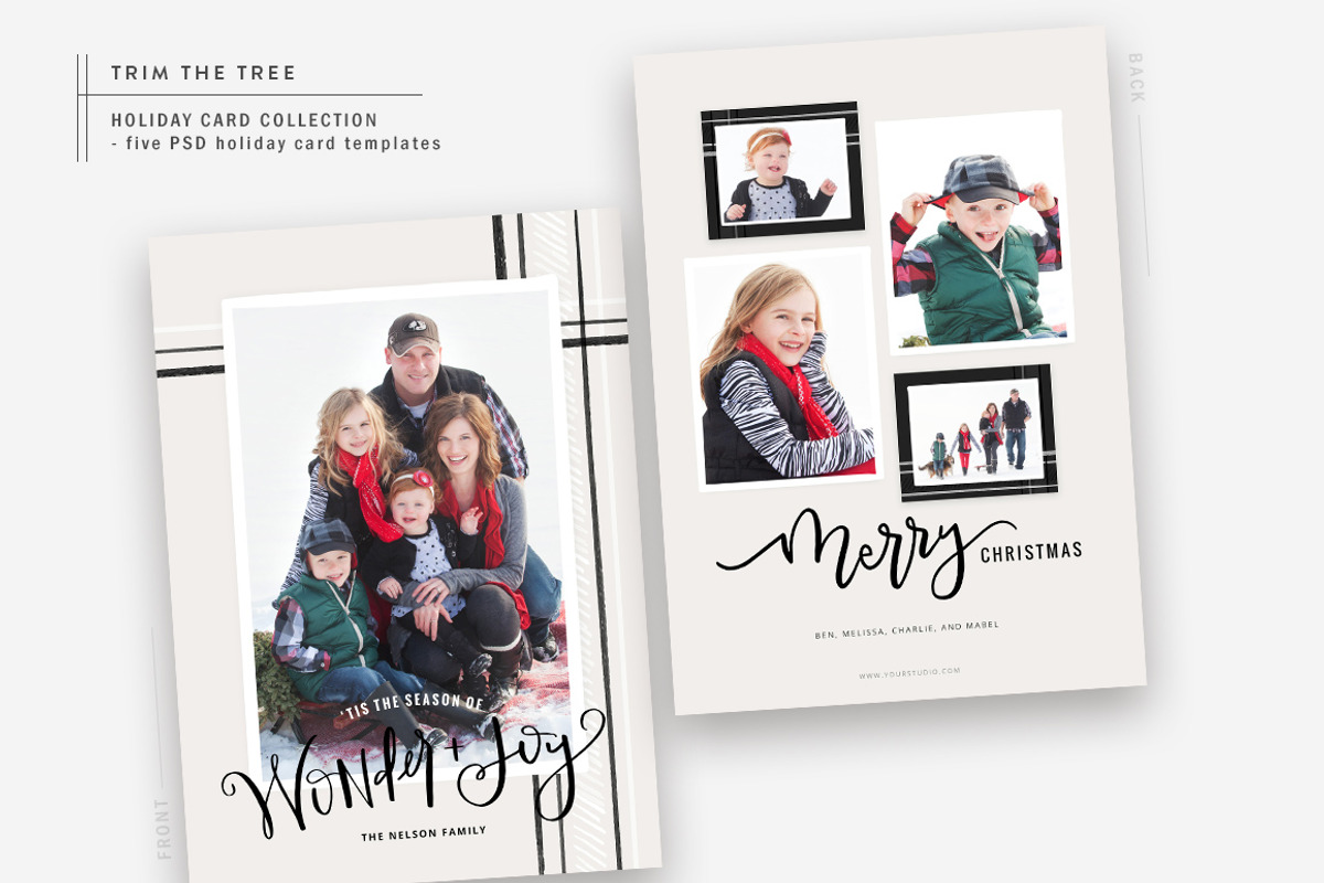 Trim The Tree Christmas Cards, a Card Template by The Modern Collective (Photo 4 of 6)