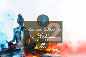 A Curated Collection for Meditation2, a Healthcare Illustration by AIandME