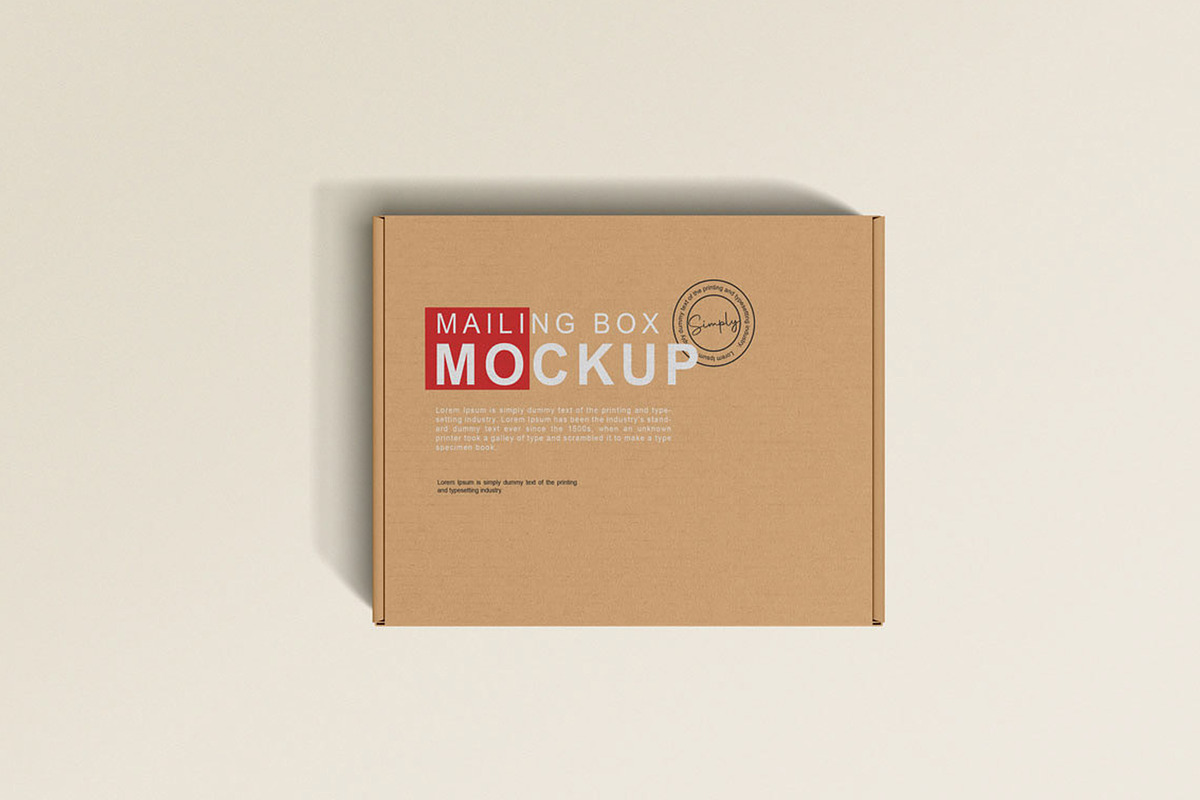 Realistic Mailing Box Mockup, a Cups & Container Mockup by Pexelyou (Photo 8 of 8)