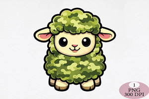 Camouflage Easter Sheep PNG, an Illustration by Daily.Designs