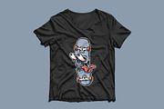 funny skull face skateboard, a Sport Illustration by gunaonedesign (Thumbnail 3 of 4)