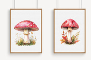 Watercolor Amanita Mushrooms Clipart, an Illustration by Libby Wishes (Thumbnail 5 of 6)