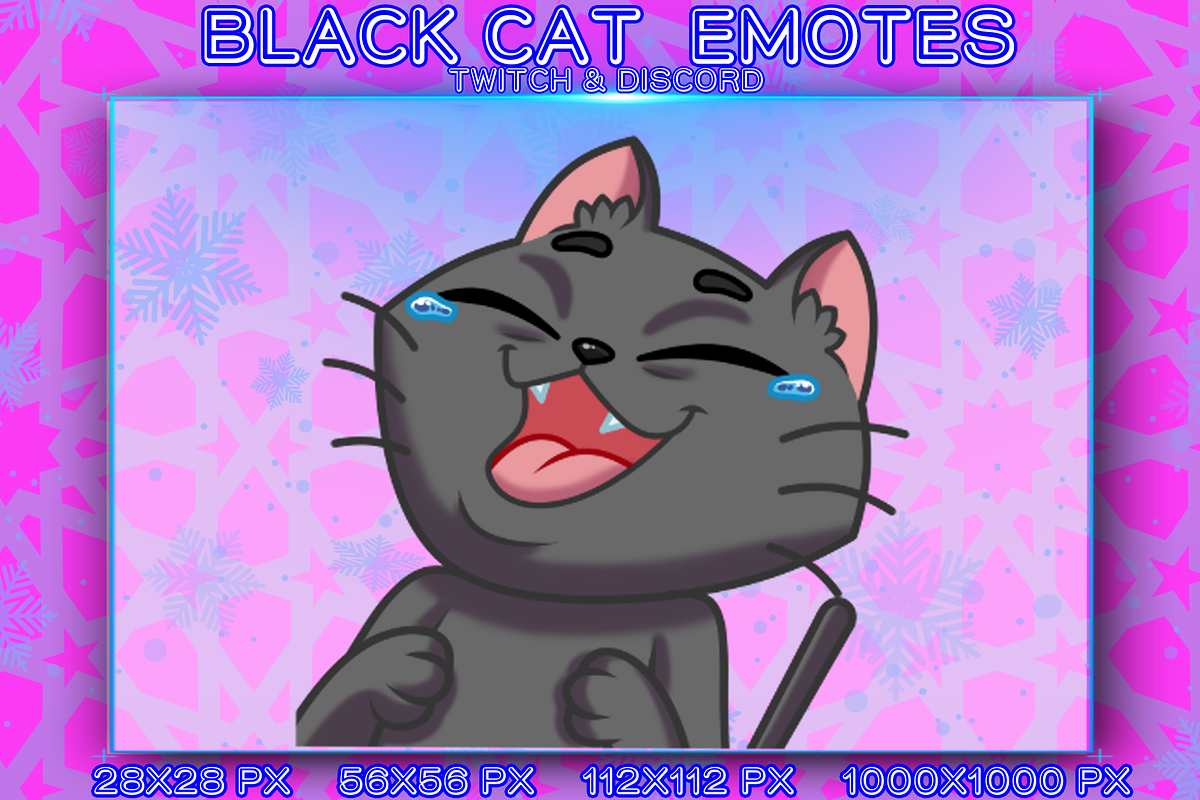 BLACK CAT EMOTES, an Animal Illustration by YUNGMOTS (Photo 3 of 6)