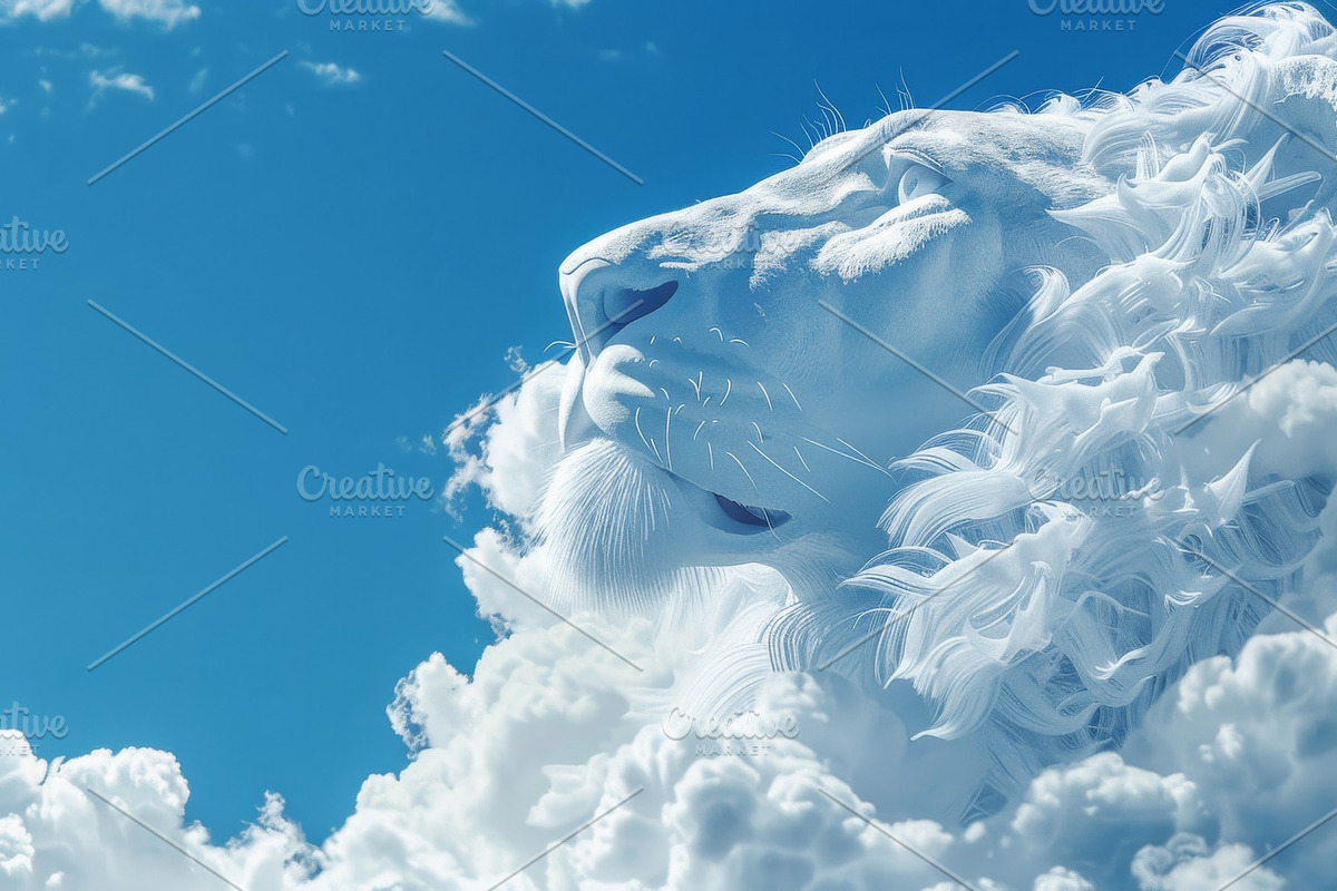 90 Clouds animals against a blue sky, an Animal Illustration by Handmadefont (Photo 33 of 64)