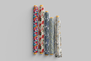 Fabric Rolls Mockup Fabric Mockup