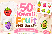 Kawaii Fruit PNG clipart, a Decorative Illustration by HeavensStar (Thumbnail 5 of 8)