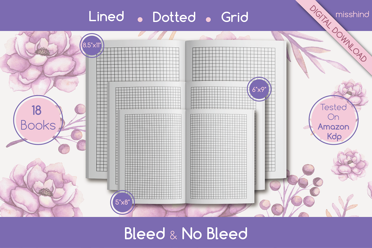 18 Books: Lined,Grid,Dotted, a Templates & Theme by HyeRi (Photo 4 of 4)