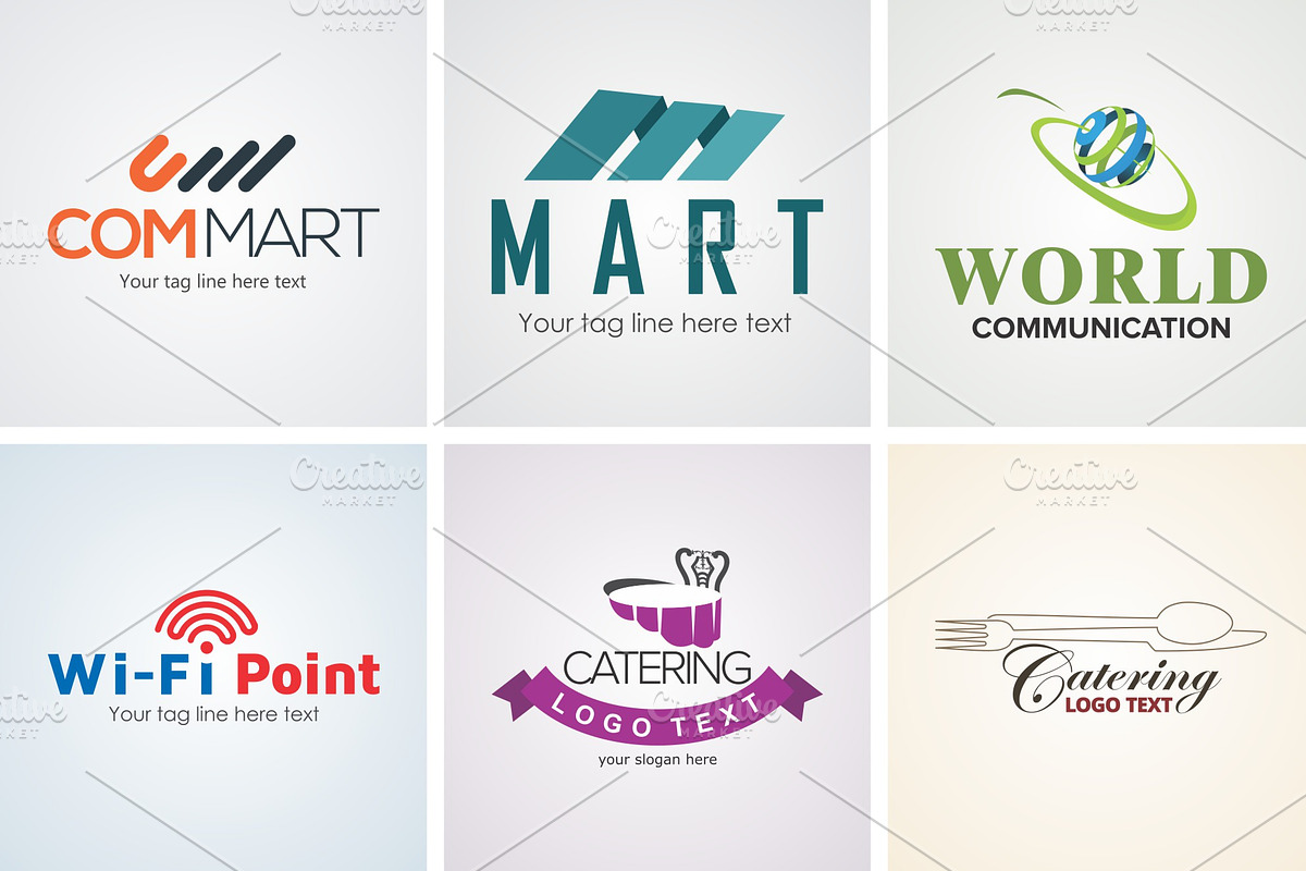 Geometric Logo Design Set 14