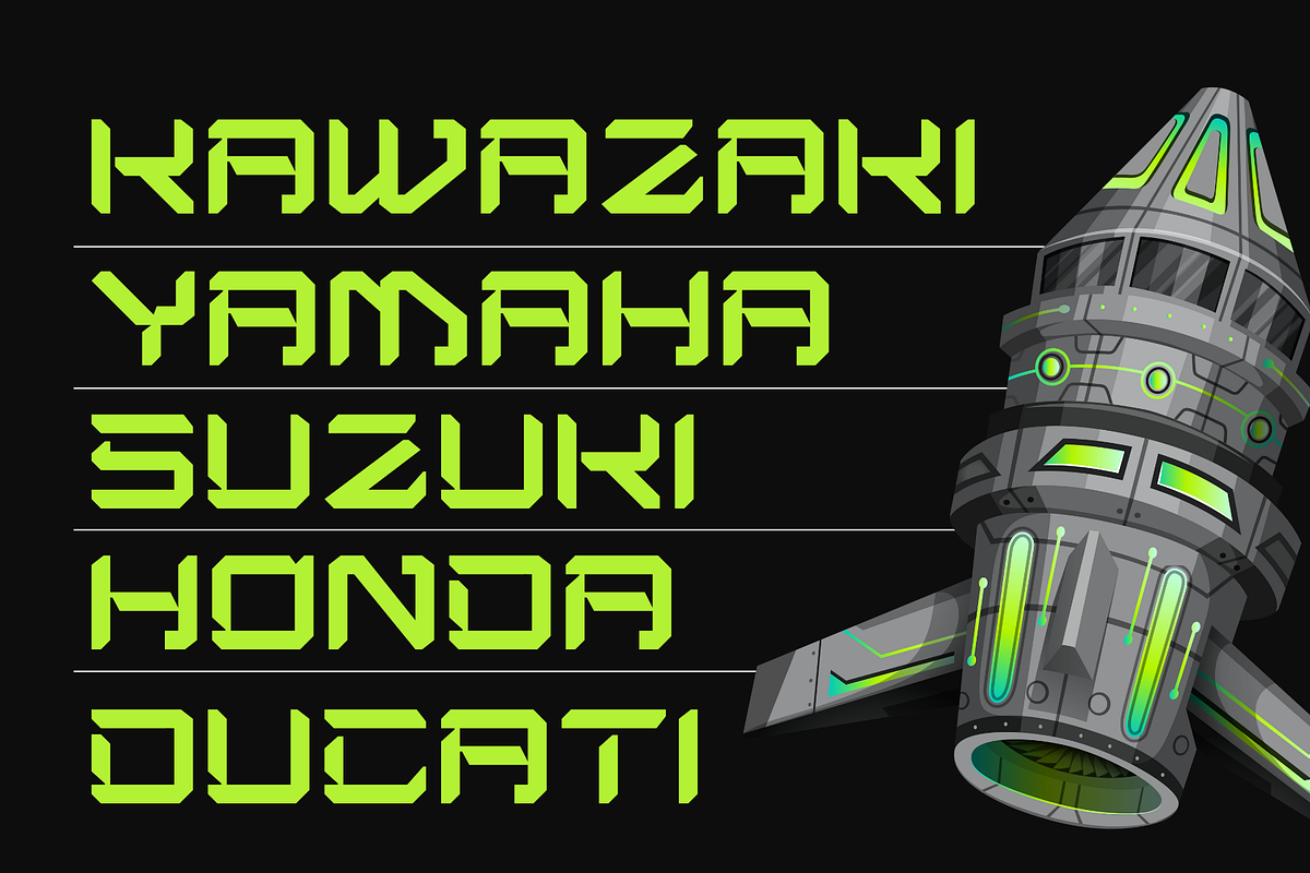 Aliens Robot - Modern Techno Font, a Sans Serif Font by Nirmana Visual (Photo 2 of 10)