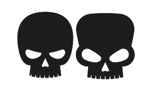 Skull Silhouette Set 1 Procreate