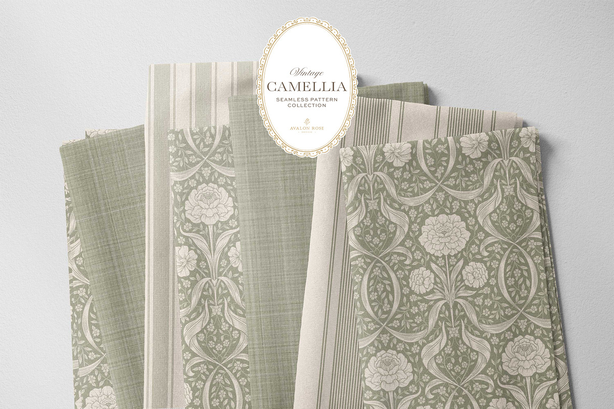 Arts & Crafts Floral Pattern Sage, a Pattern Graphic by Eclectic Anthology (Photo 3 of 10)