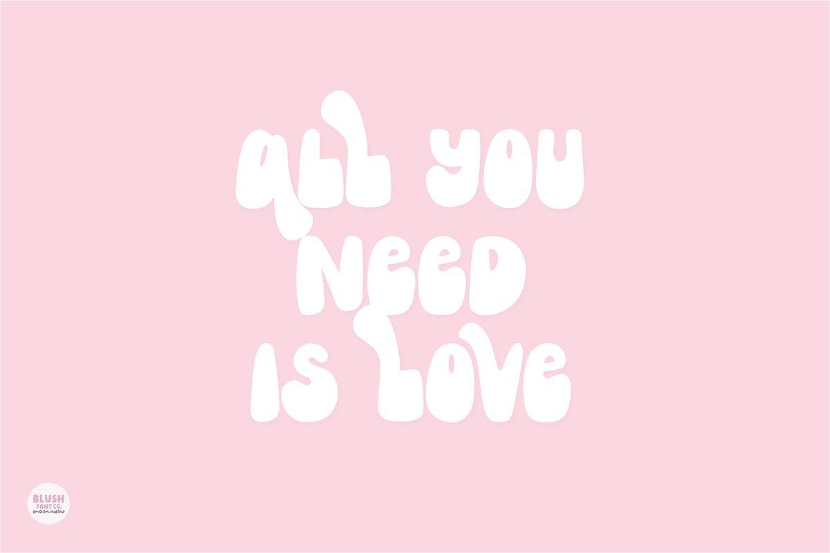 LOVERS an Adorable Retro Font, a Font by Blush Font Co. (Photo 5 of 9)
