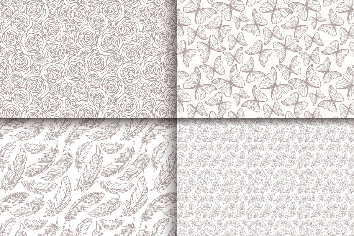 28 nature seamless patterns set preview 5