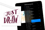 Lettering grid procreate stamps, a Brush Add-On by Let's Art (Thumbnail 4 of 5)