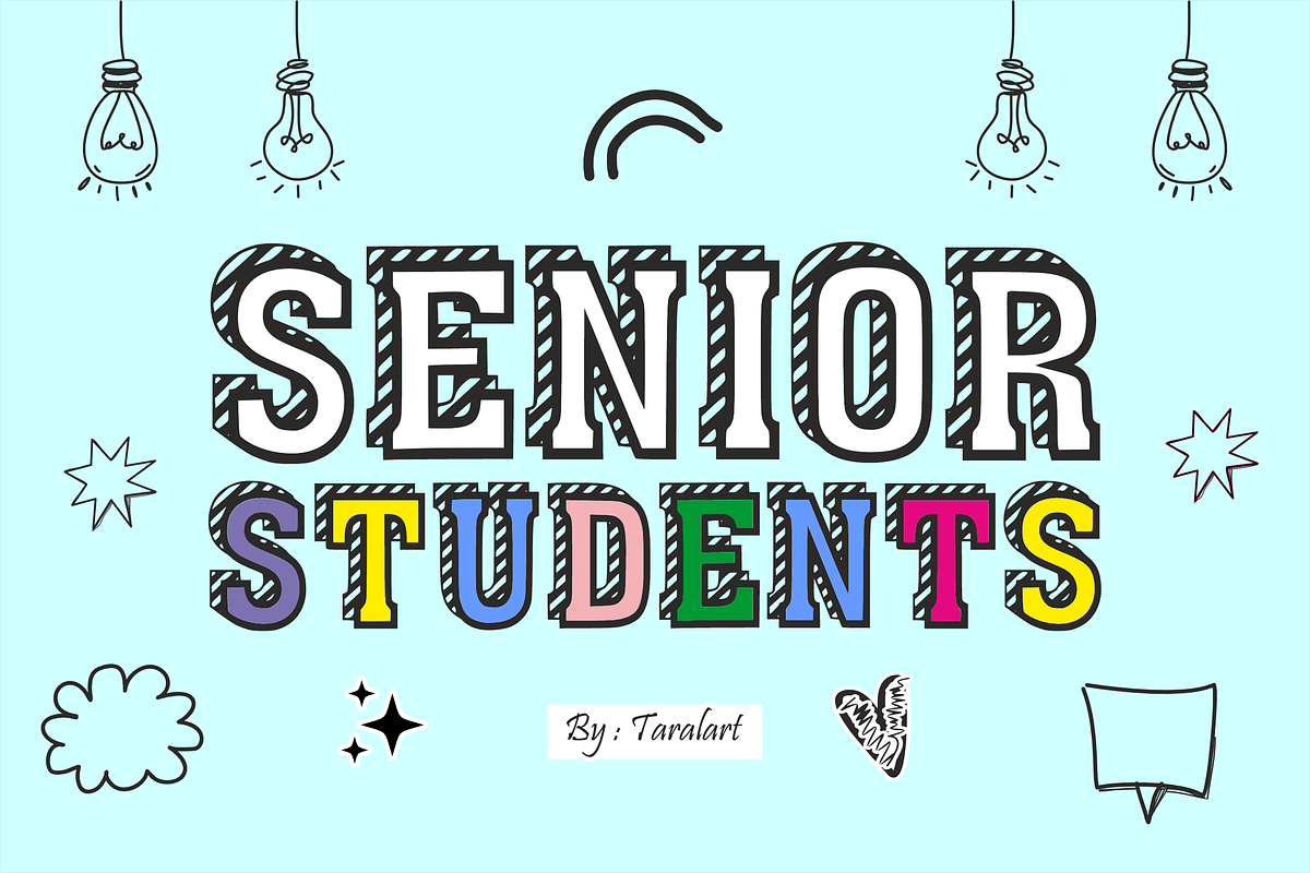 Teacher Day - Kids Display Font, a Slab Serif Font by KiddoGlyphs Studio (Photo 3 of 3)