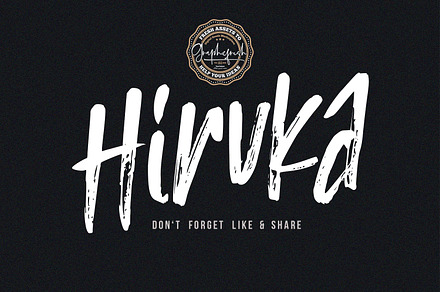 HIRUKA - Handbrushed Font, a Script Font by Graphicfresh