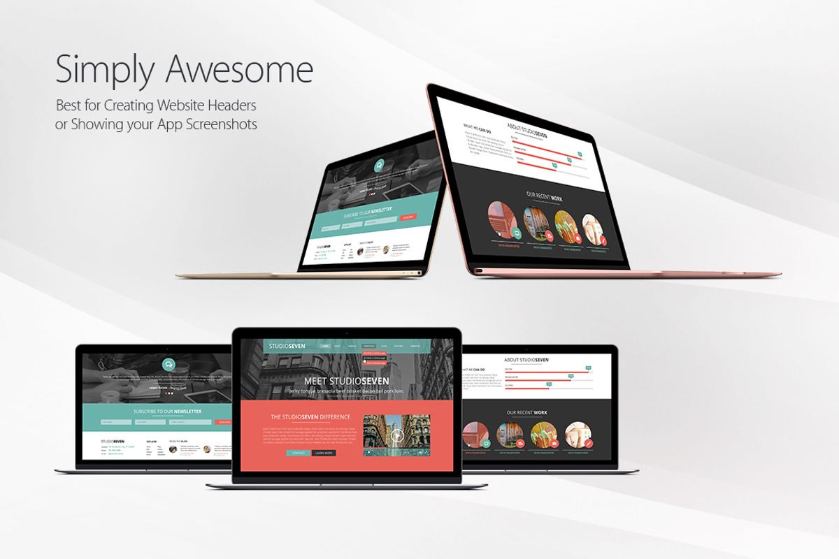 MacBook Mockups, a Mac Mockup by ydlabs (Photo 2 of 4)