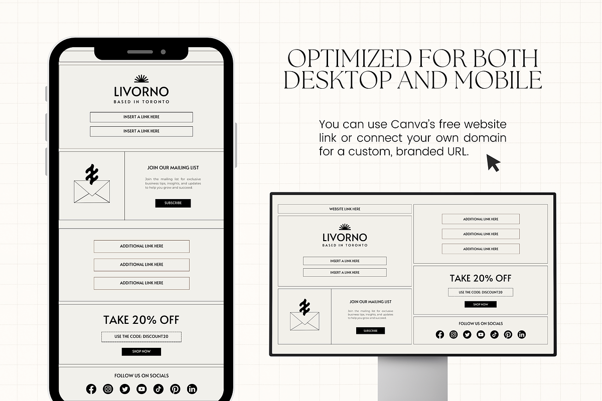 Canva Link in Bio Template, a Landing Page Template by Branding Babe Co. (Photo 3 of 5)