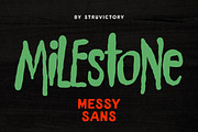 Milestone Handwritten Messy Sans, a Sans Serif Font by Struvictory.art (Thumbnail 1 of 9)