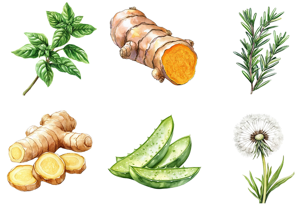 Medicinal Herbs Clipart, an Illustration by DreamArtGraphic (Photo 3 of 5)